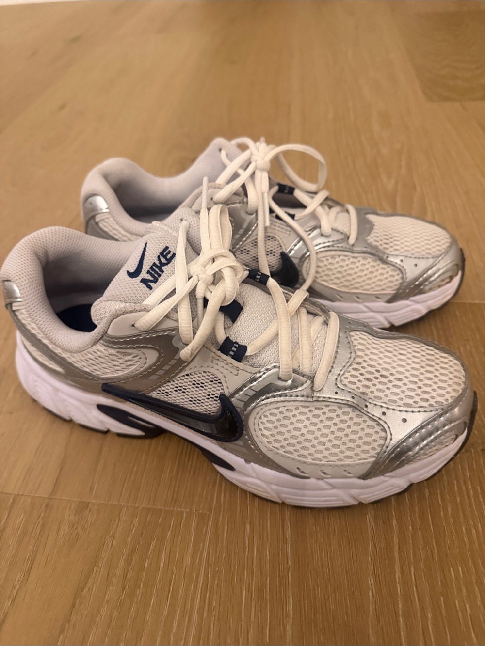 Nike Women’s White, Silver & Black Athletic Sneakers